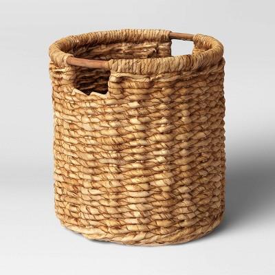 Round Woven Basket with Cut-Off Handle - Threshold™