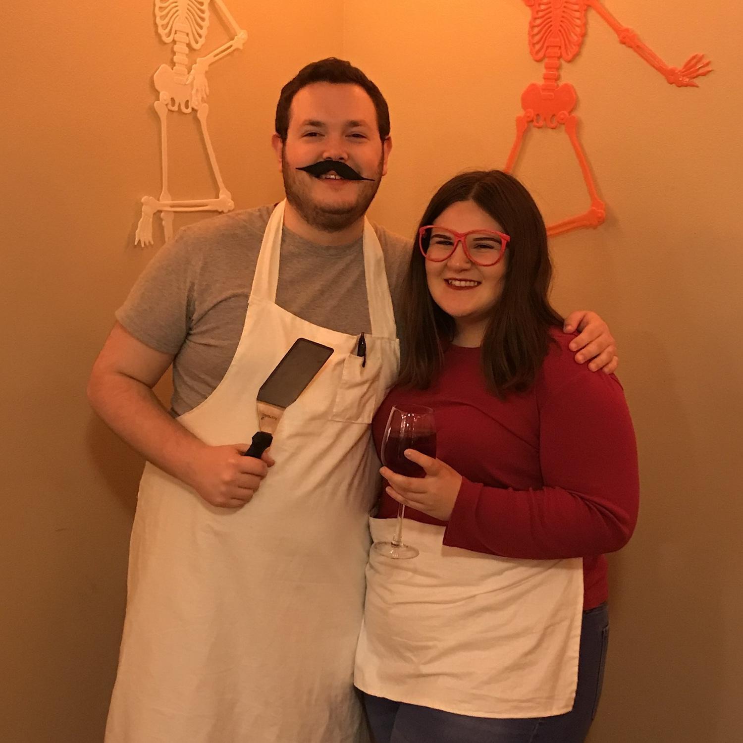 Our first Halloween together! We were Bob and Linda Belcher from Bob’s Burgers.