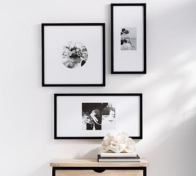 Wood Gallery Custom Mat Frames-Black Large Rectangle