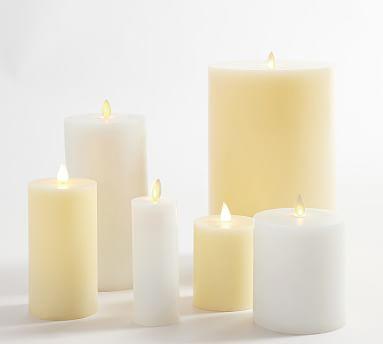 Premium Flickering Flameless Wax Pillar Candles