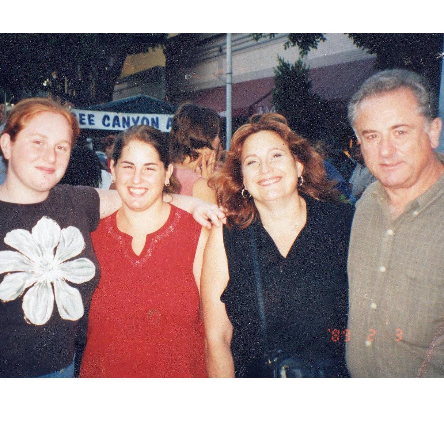 Nicky's family in her teens