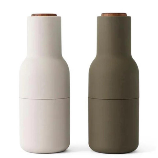 Bottle Grinders (Set of 2) Green & Beige