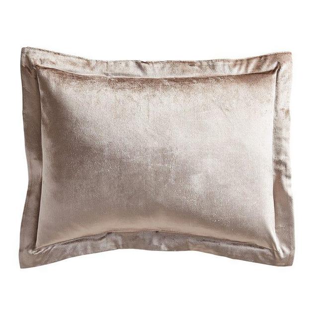 Shiny Velvet Taupe Standard Pillow Sham