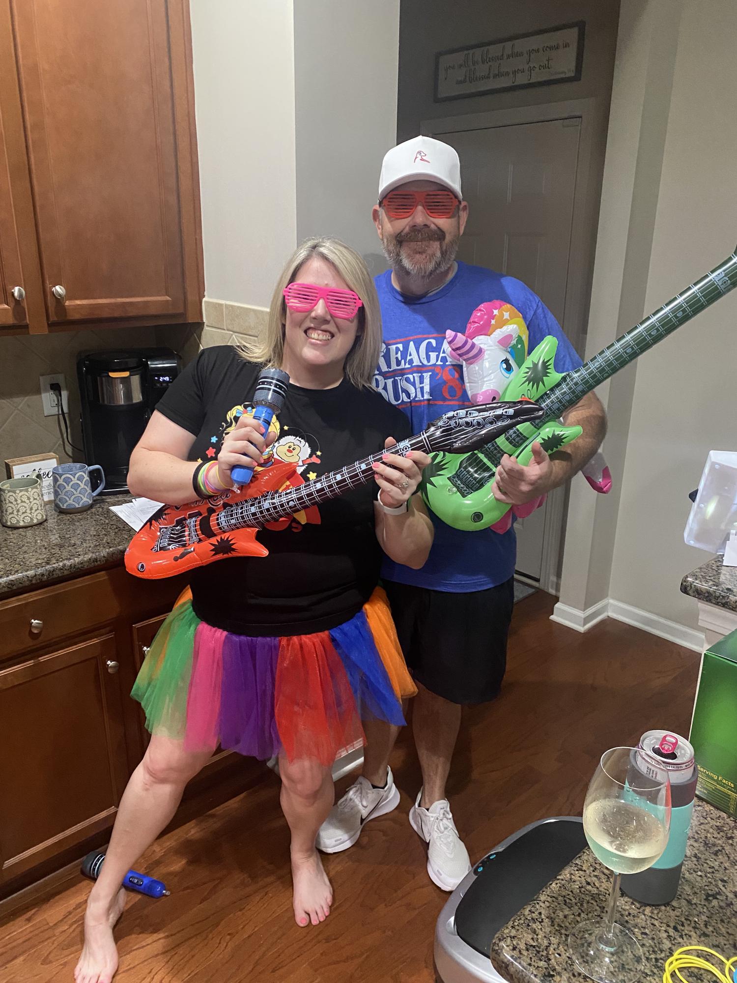 Kris threw an 80's/Rainbow Bright themed surprise party for Kim's first birthday in NC