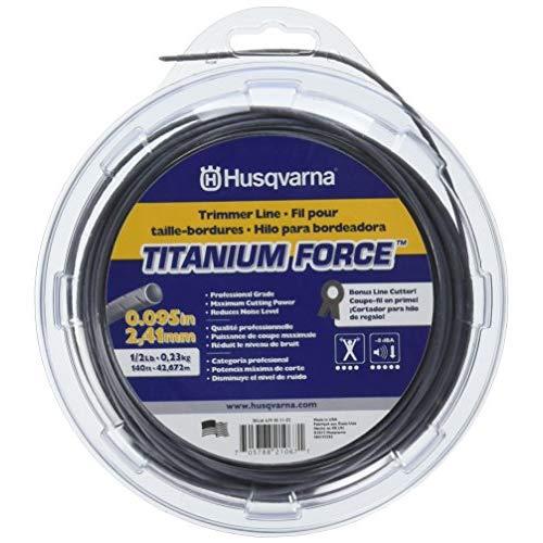 Husqvarna Titanium Force String Trimmer Lines, 0.095" By 1/2", Orange/Gray