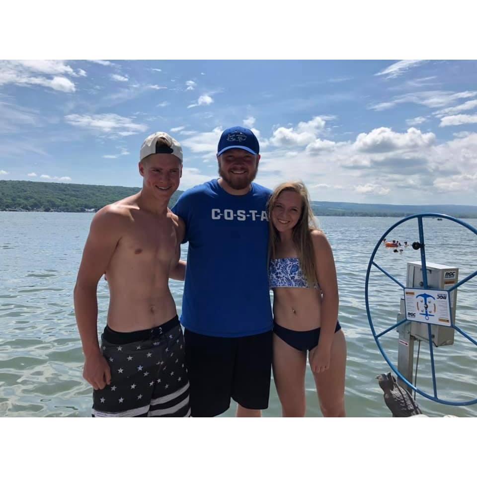 Jake (Left) Josh (Middle) Hannah (Right) niece and nephew a lake day on Conesus