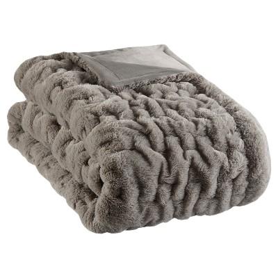 Gray Solid Throw Blankets ("50x60")