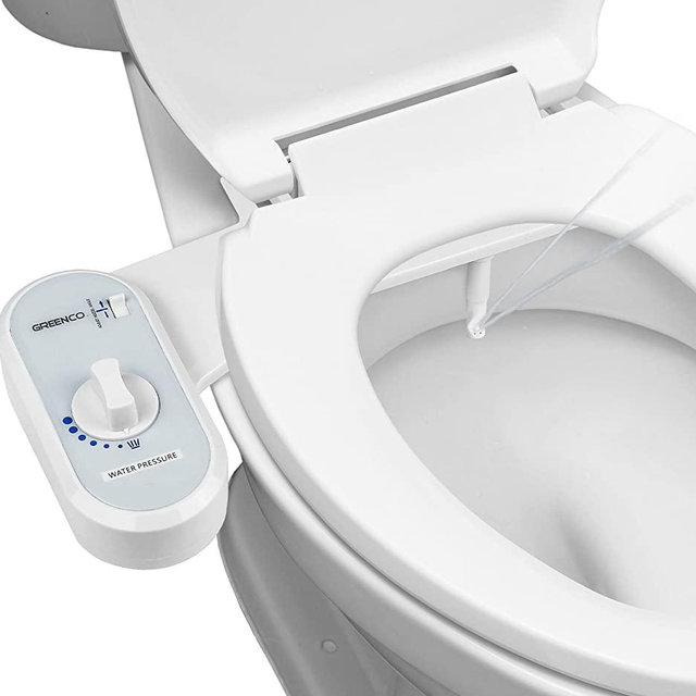 Greenco Bidet Fresh Water Spray Non-Electric Mechanical Bidet Toilet Seat Attachment
