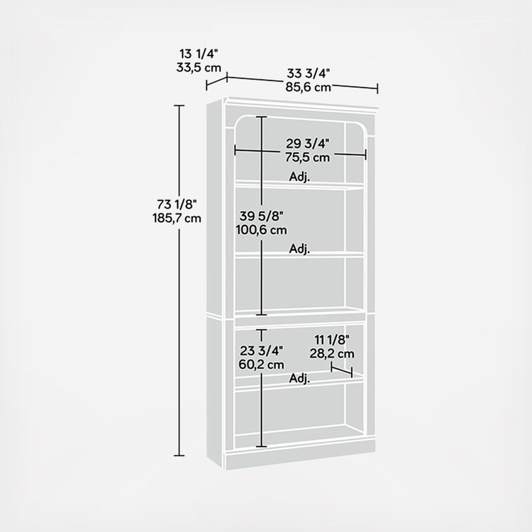 Sauder, Arch 5-Shelf Bookcase | Zola