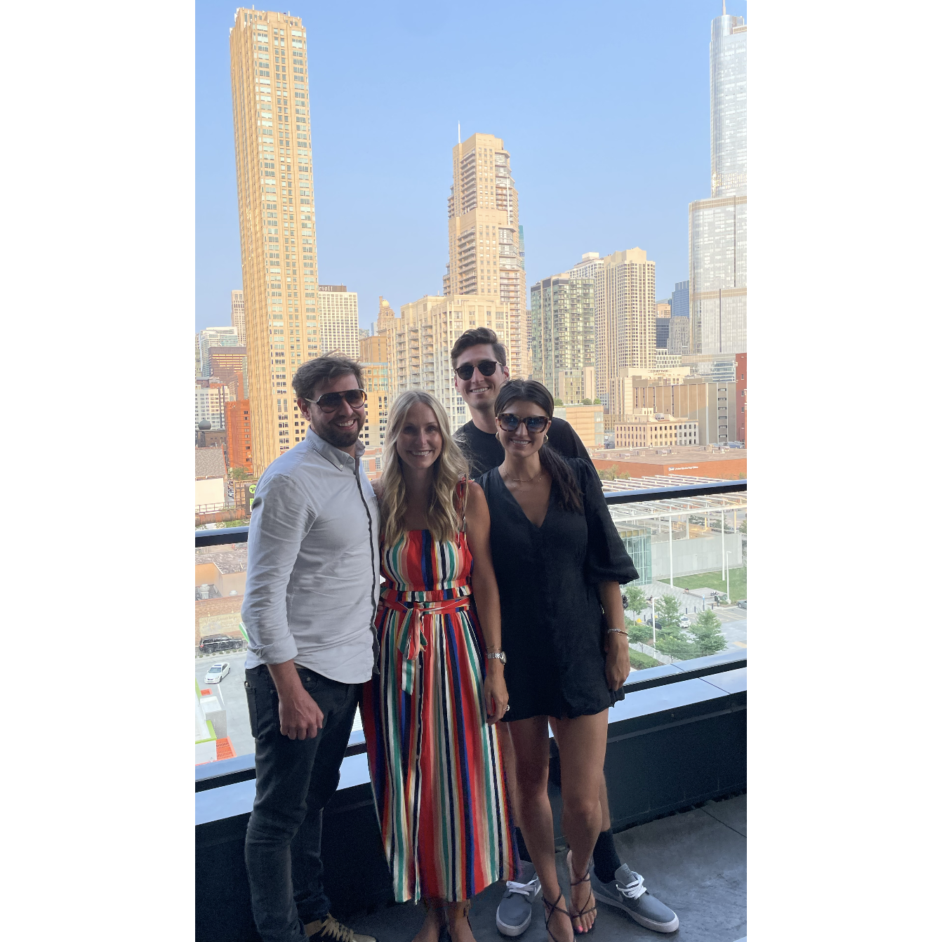 Rooftop dinner with our Chicago friends.