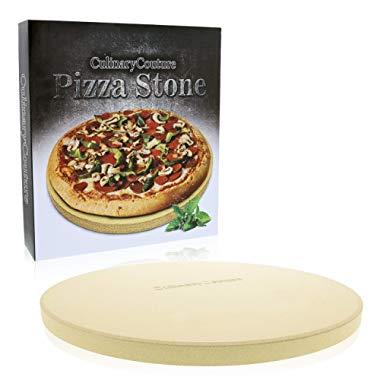Pizza Stone for Grill and Oven - 15 Inch 3/4" Extra Thick - Cooking & Baking Stone for Oven and BBQ Grill - With Durable Foam Packaging, Gift Box & Pizza Recipes EBook