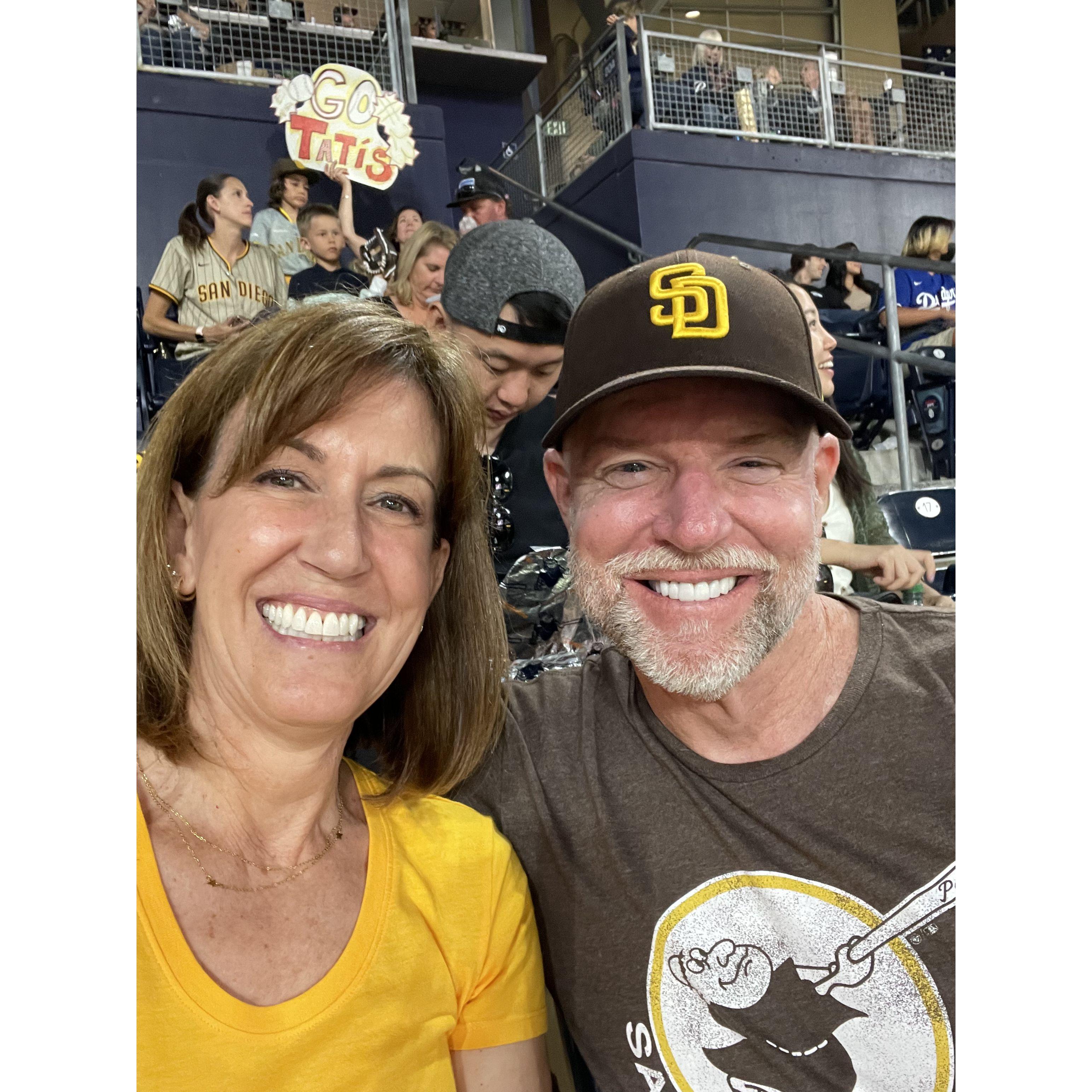 Our first date at a Padre game.