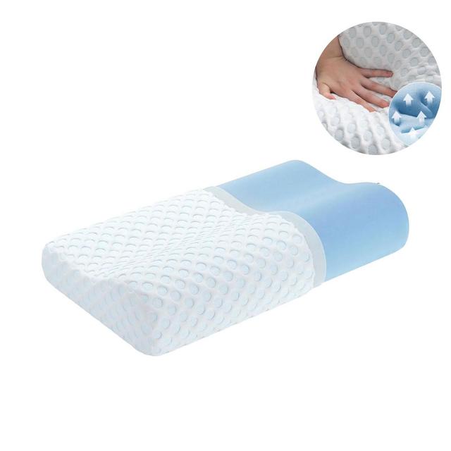 Dronery Neck Pillow Memory Foam Contour Pillow for Sleeping Orthopedic Pillow for Neck and Shoulder Pain, for Side Back Stomach Sleeper-Soft - Queen