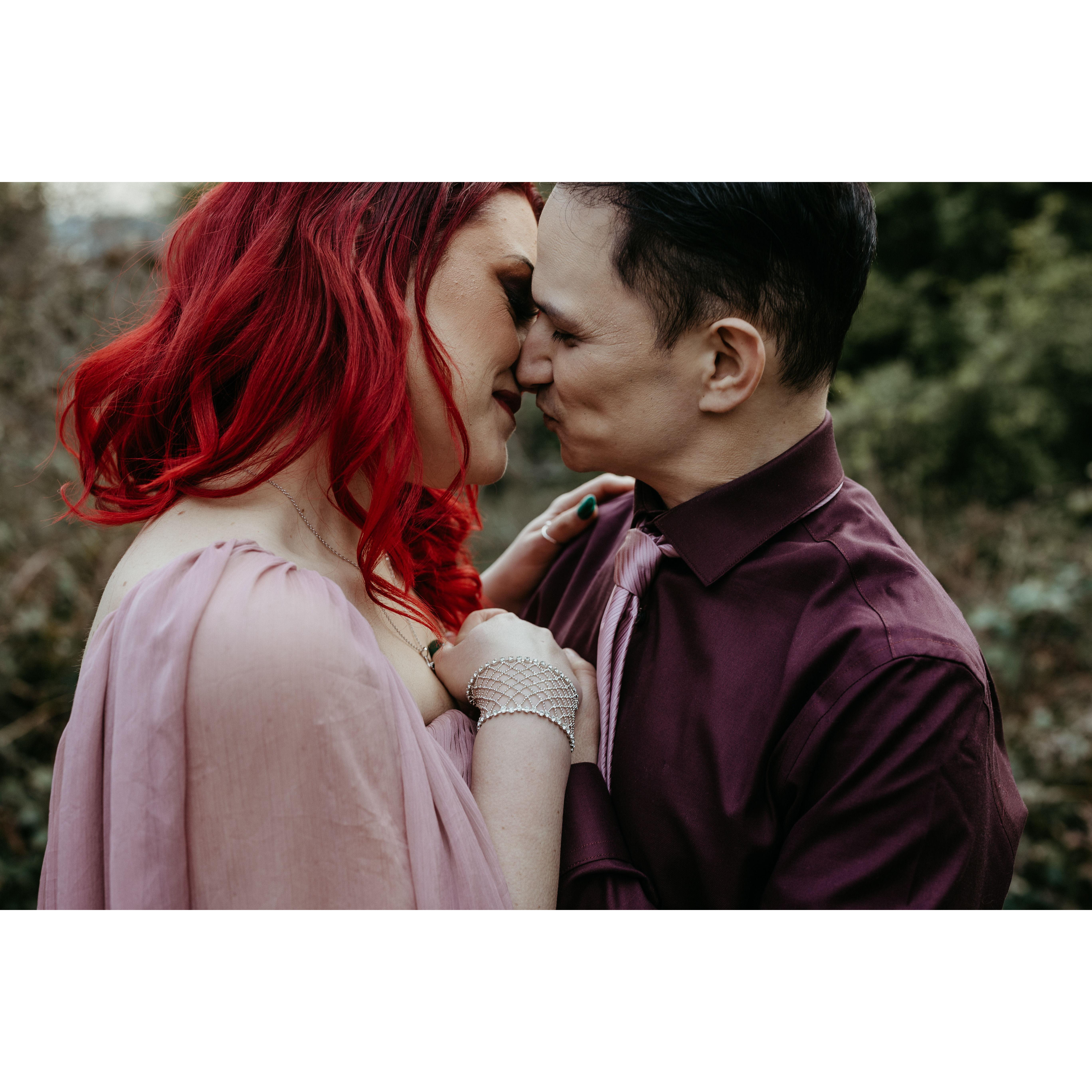 kiss me with everyone watching.