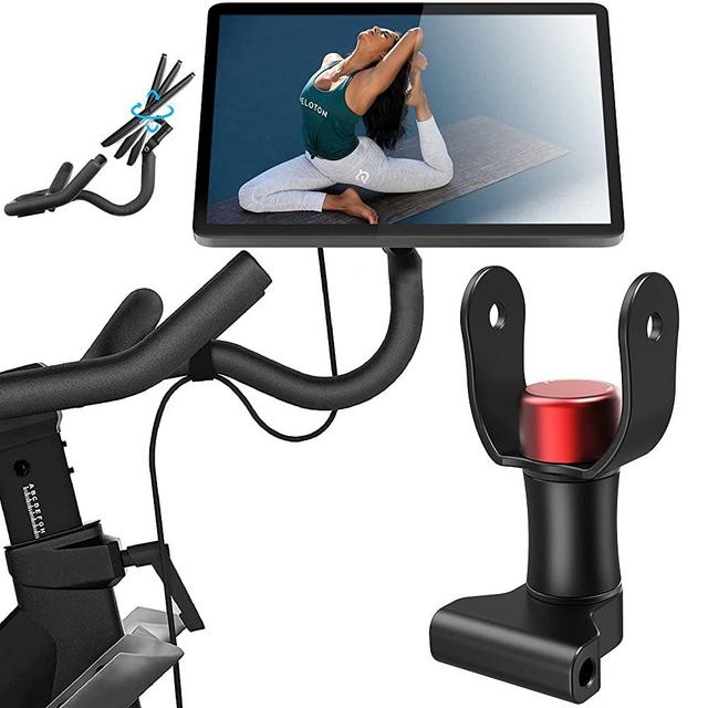 Chusport 360 ° Rotate Screen Monitor Adjuster for Peloton Bike Up&Down Tilt Peloton Screen Swivel Pivot| Screen Adapter Attachment| Aviation Aluminum Sturdy Hold Chic Design (Not for Peloton Bike +)