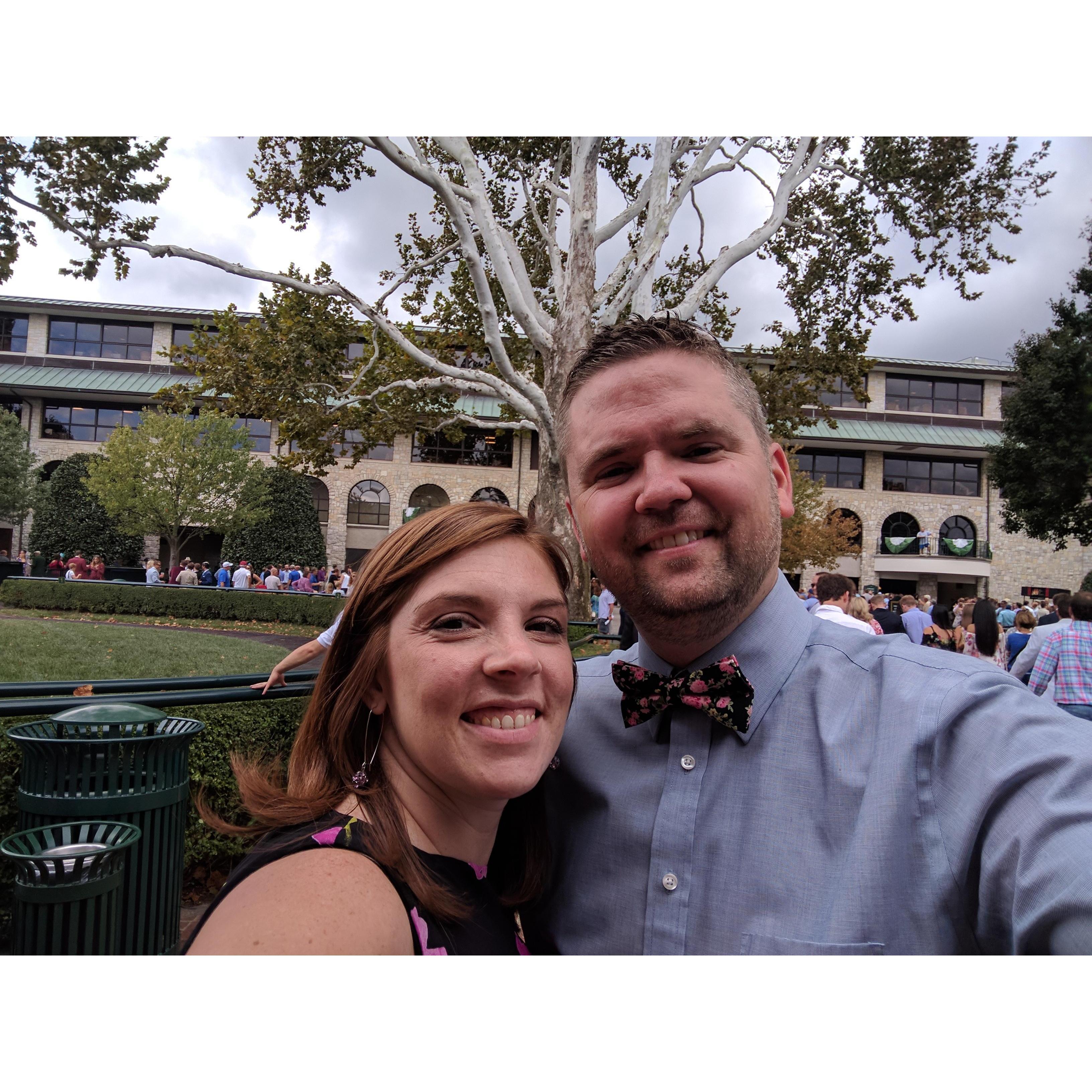 Betting on the horses at Keeneland!