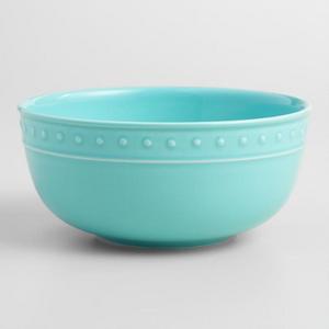 Aqua Nantucket Bowls, Set of 4