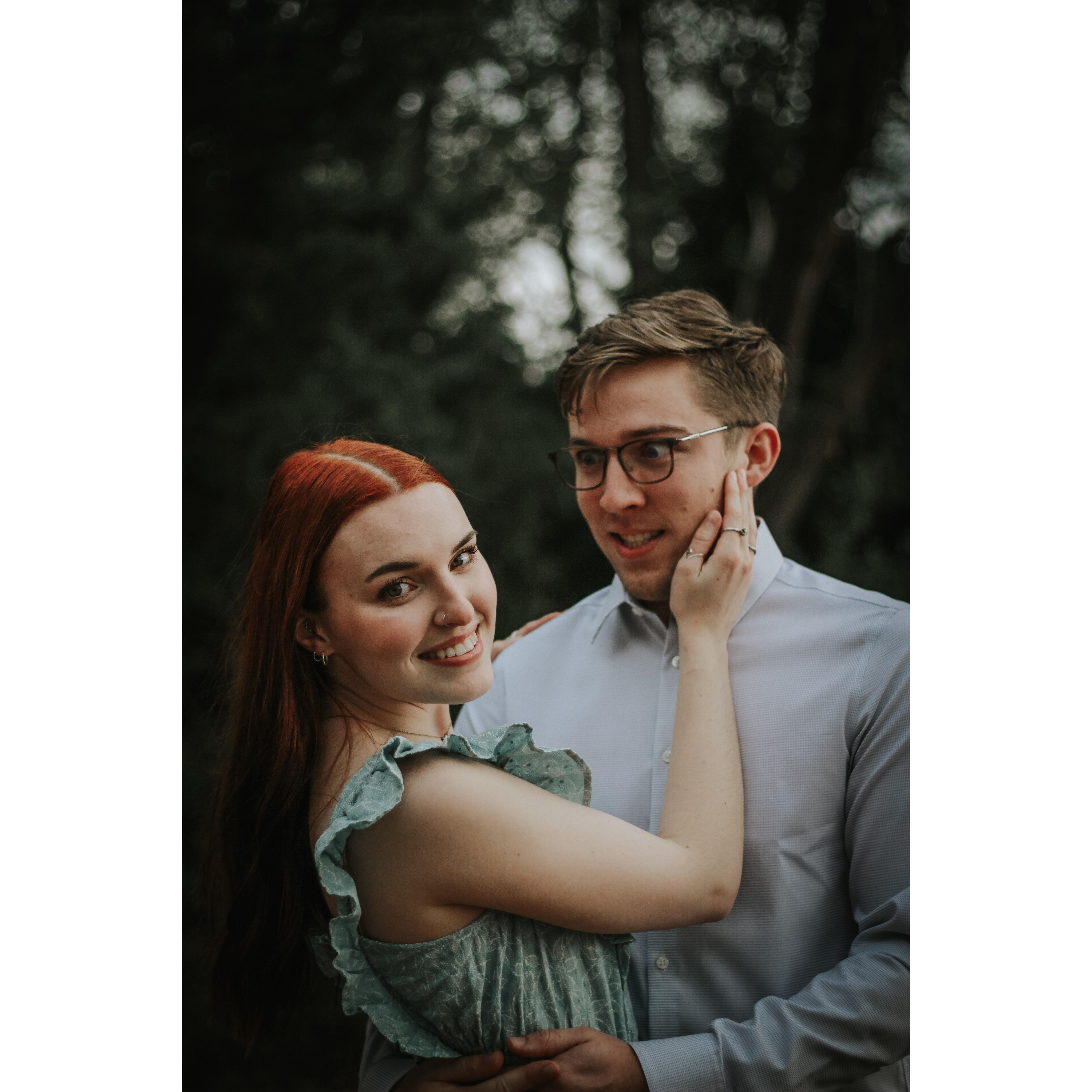 We were taking graduation/couples pics and it took me a while to realize he was staring at me like this