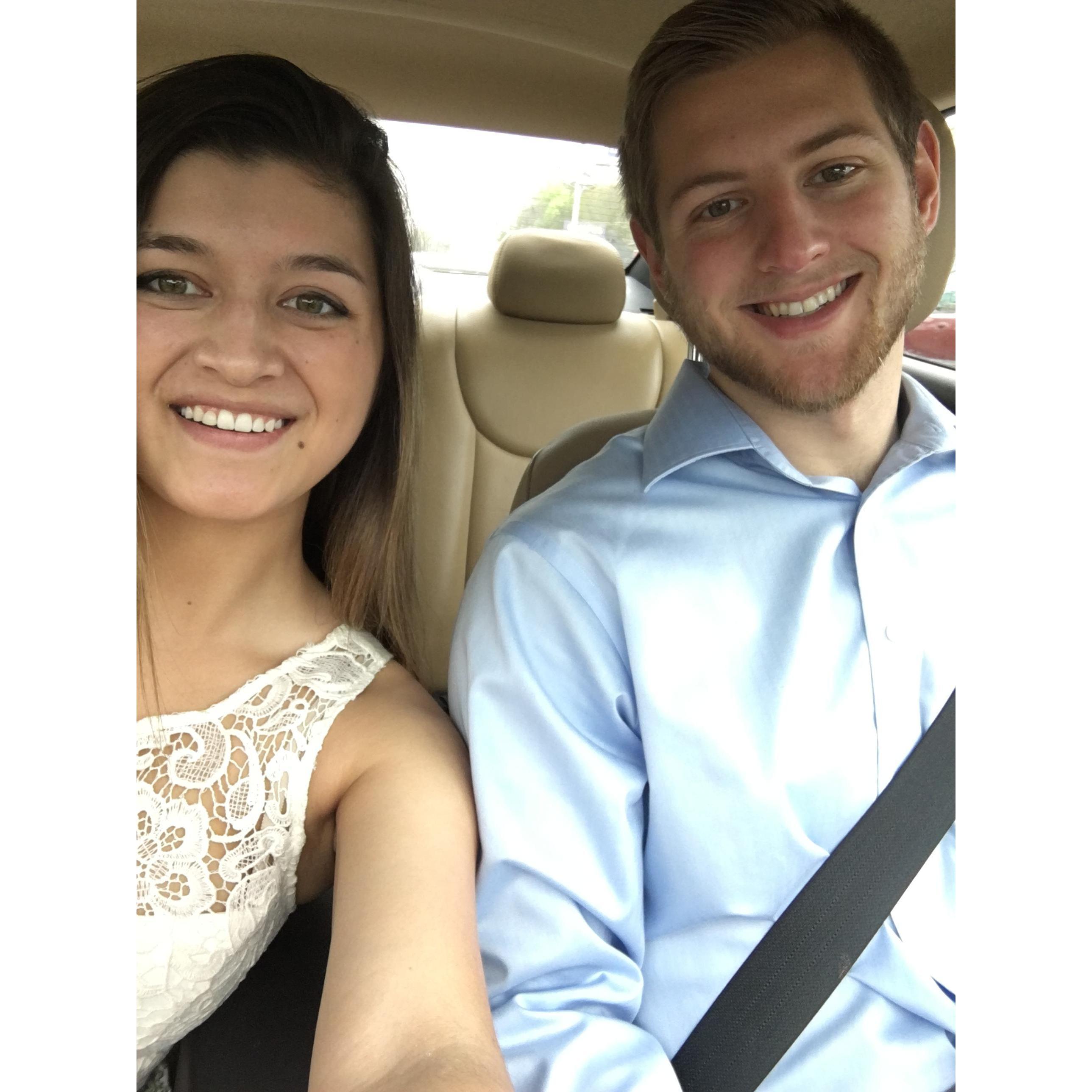 On our way to Mikey and Jennie's engagement party where Andrea met the Mighty Dominique's for the first time in New Orleans.
