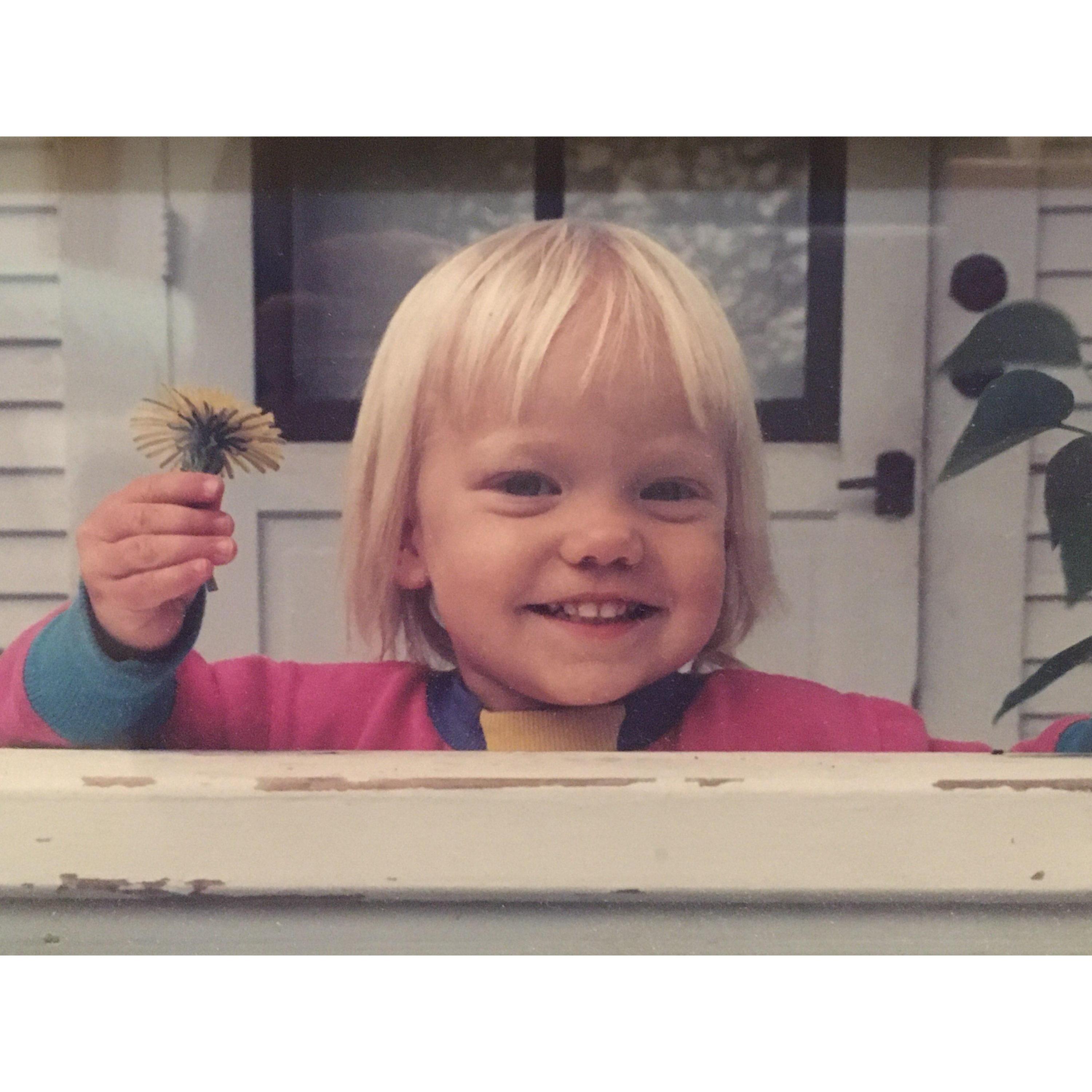 Kristen with a Dandelion, ~1995