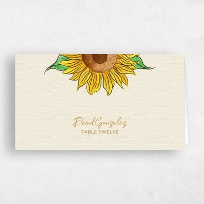 White Wedding Place Card - Bonnie