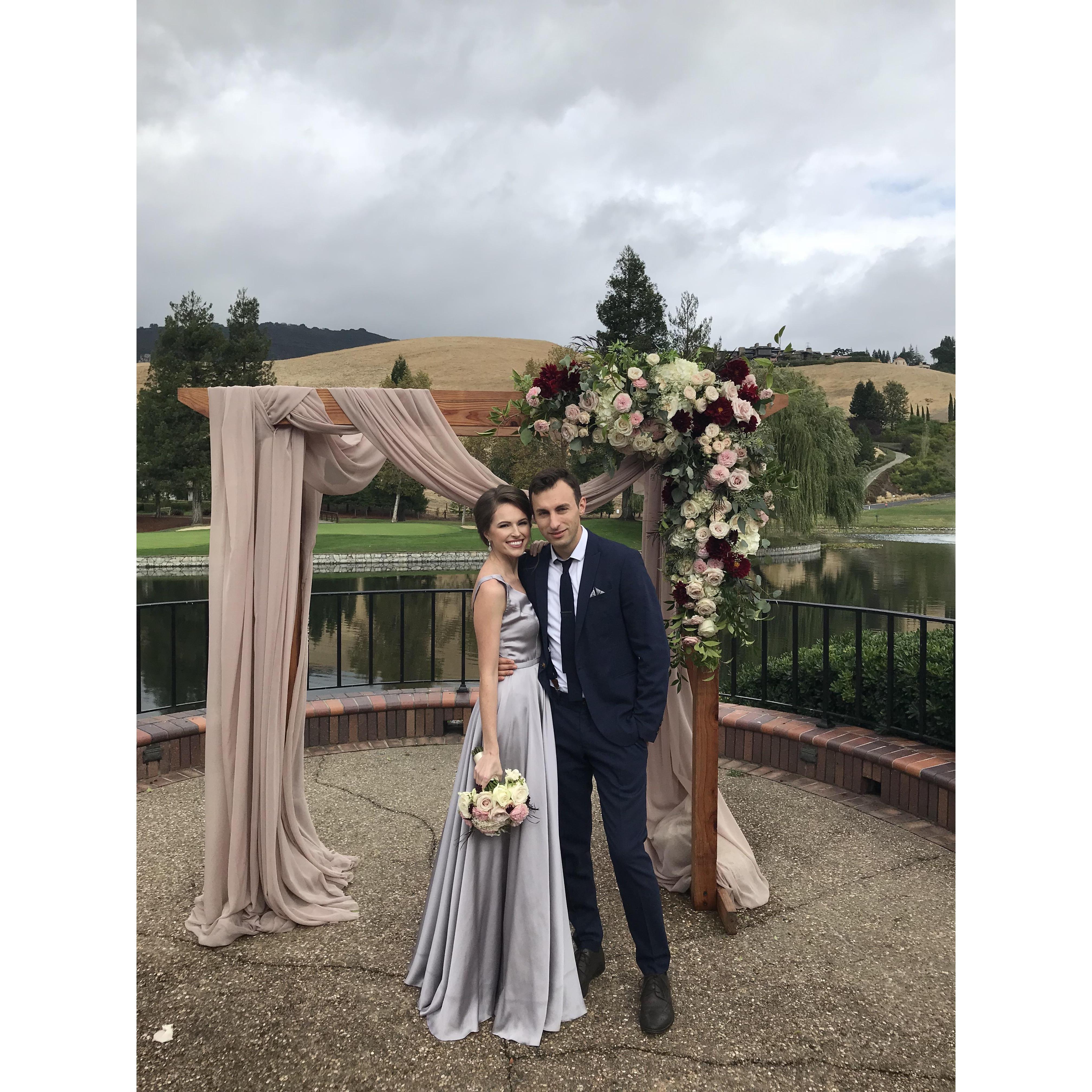 Our first wedding together.