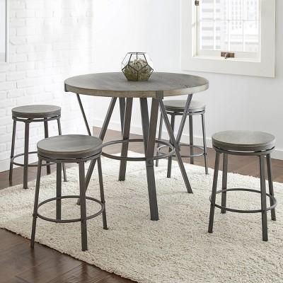 Portland Round Counter Table Gray - Steve Silver