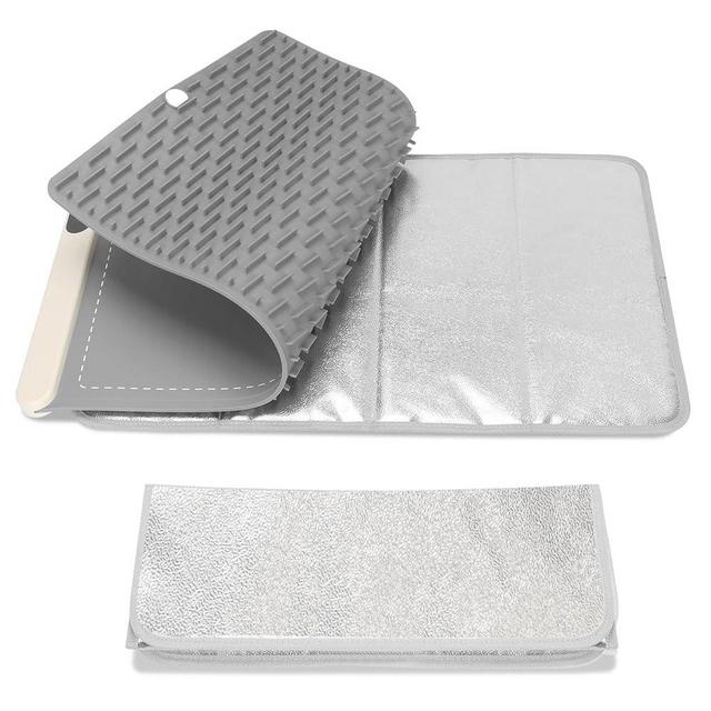 FYY Heat-resistant Mat for Food Warming Mats - 23×15.4 inch Tables Protected, Up to 50% Temperature Block, Foldable and Space-Saving, Waterproof, Oil-Resistant (Not Include Food Warming Mat)