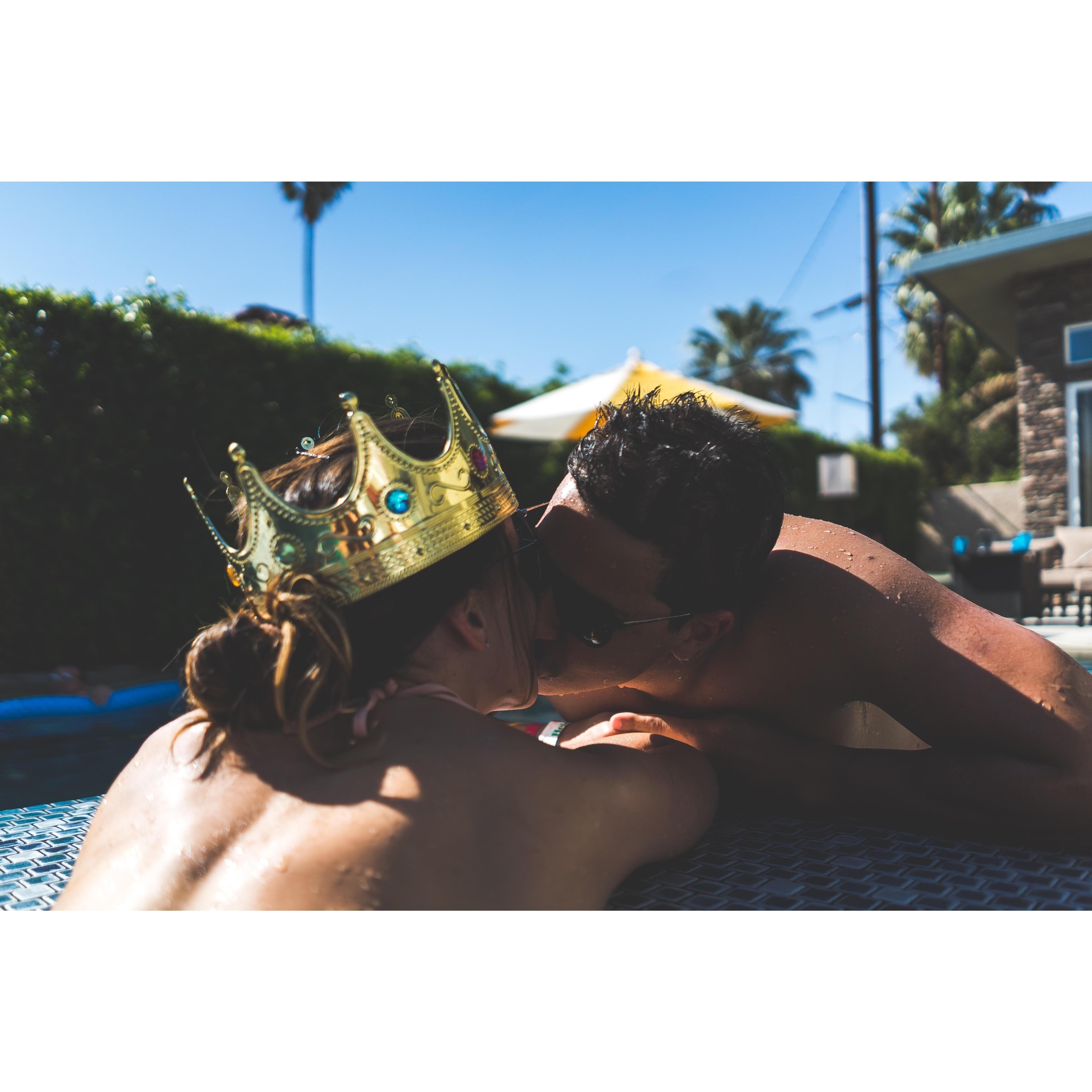 Celebrating our engagement at Coachella! Palm Springs, CA