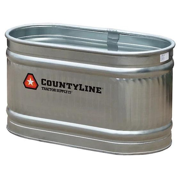 CountyLine 100 gal. Oval Galvanized Stock Tank, 2 ft. x 4 ft. x 2 ft., 50130028 at Tractor Supply Co