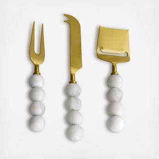 Resin Sorbet 3-Piece Cheese Set