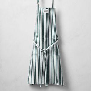Green Williams Sonoma Classic Stripe Apron