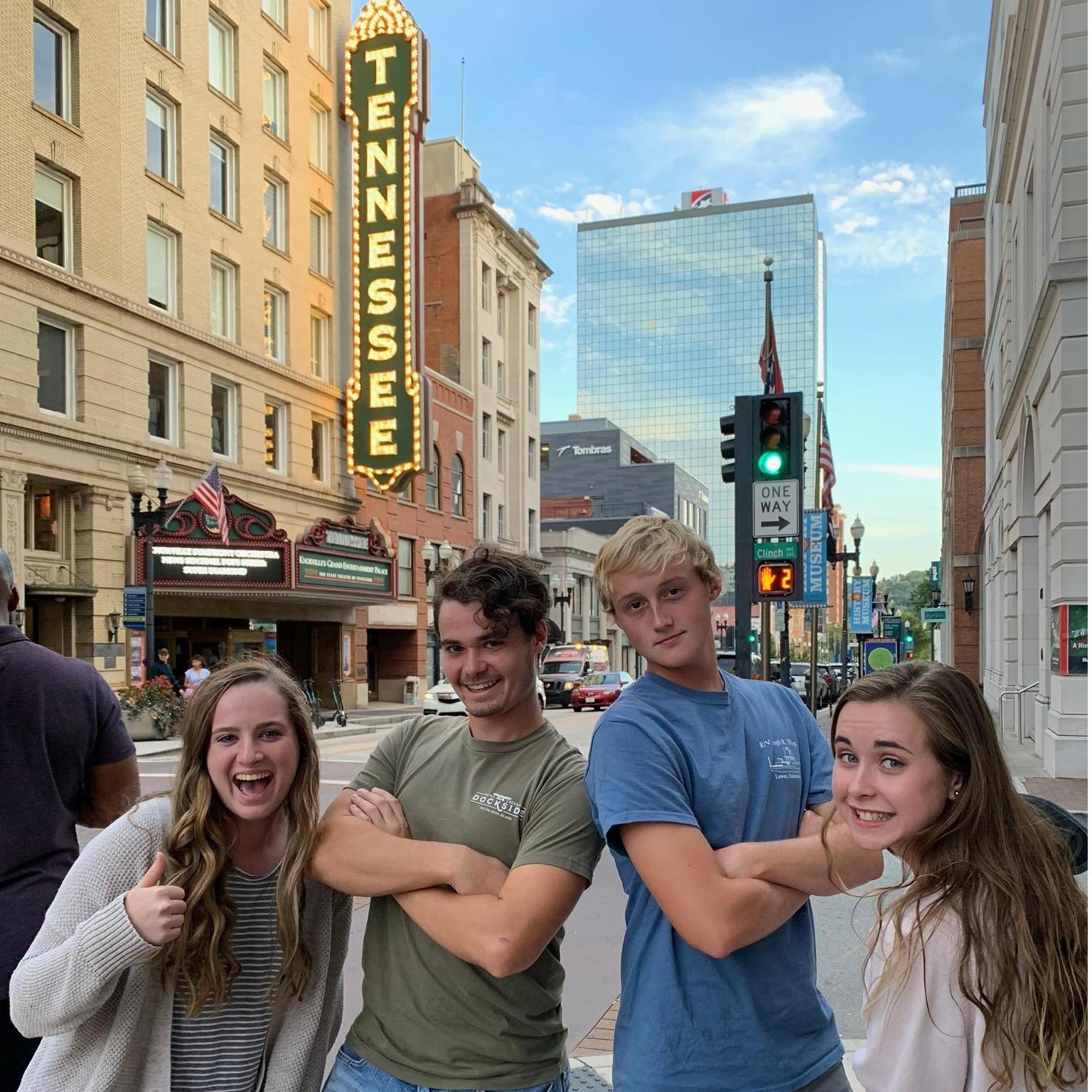 Enjoying some time in downtown Knox with my lovely maid of honor, Allie, as well as Joe's roommate Riley, and my bridesmaid, Lauren!
