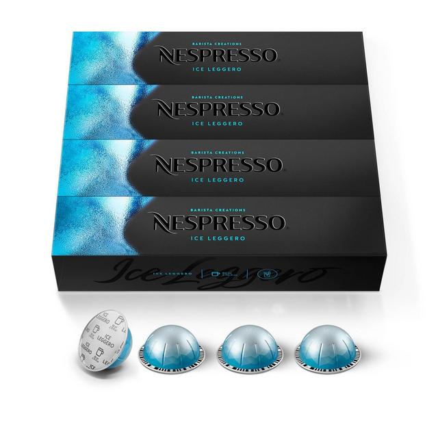 Nespresso Vertuo Ice Leggero Double Espresso Capsules, Medium Roast - 40ct