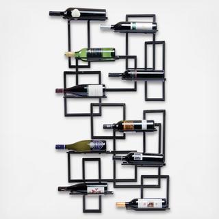 Mid Century 10-Bottle Wall Wine Rack