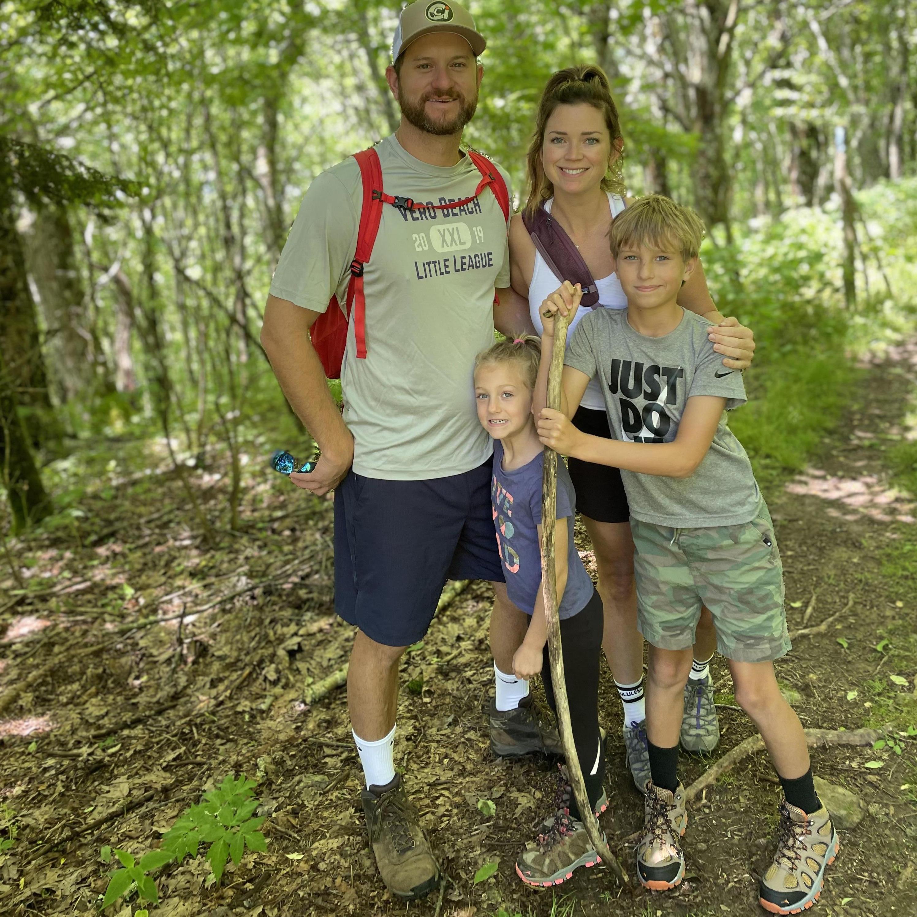 Kids first trip to NC and hike up to Big Bald