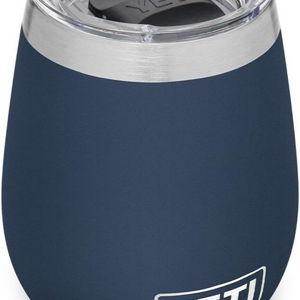 YETI Rambler 10 oz Wine Tumbler, Vacuum Insulated, Stainless Steel with MagSlider Lid, Navy