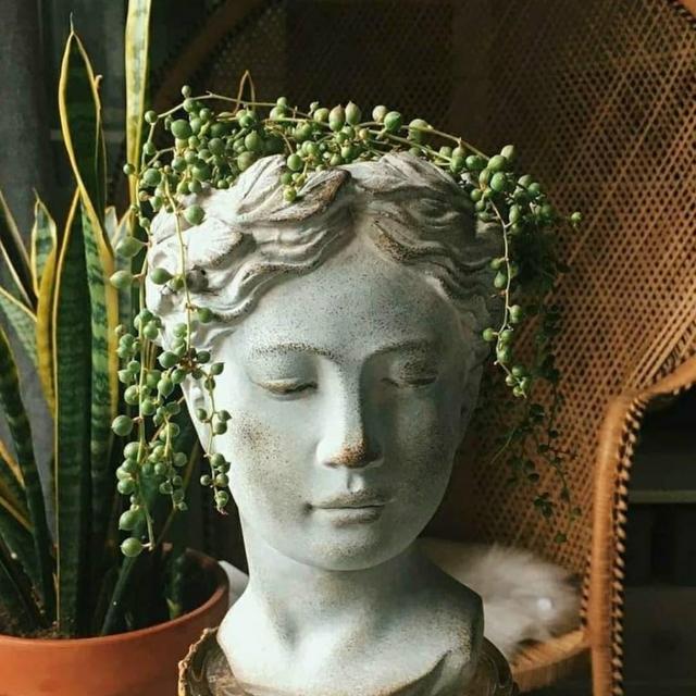 Large Goddess Head Planter