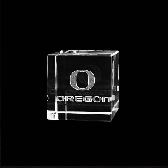 Fan Frenzy Gifts Optical Crystal Cube Officially Licensed Glass Cube Decoration with Laser-Engraved Logo | 60x60x60mm Home Office Decor & Paperweight