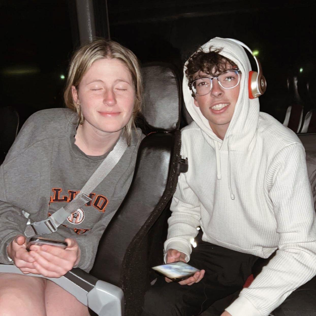 Right before we started dating, we were on our way back from the Dominican Republic together and he "stole" my headphones!