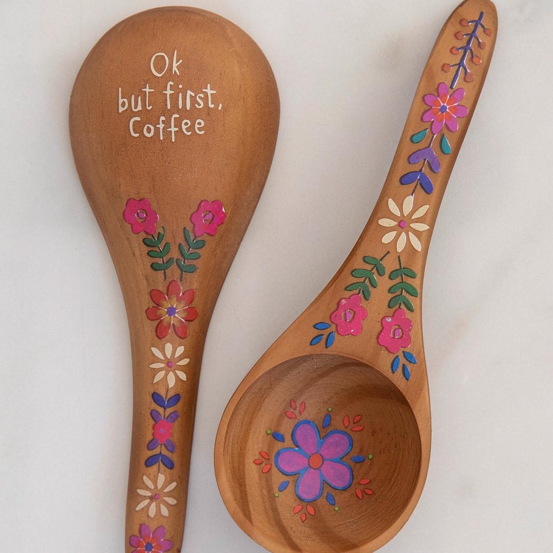 Wooden Coffee Scoop - But First Coffee