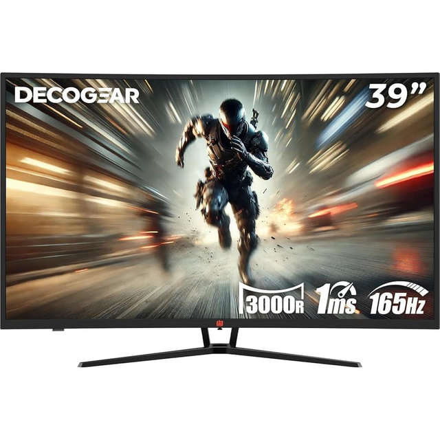 Deco Gear 39" Curved Ultrawide Gaming Monitor | 2560x1440 | 1ms MPRT | 165 Hz | 16:9 | HDR400 | 4000:1 | 1 x HDMI | 1 x DisplayPort