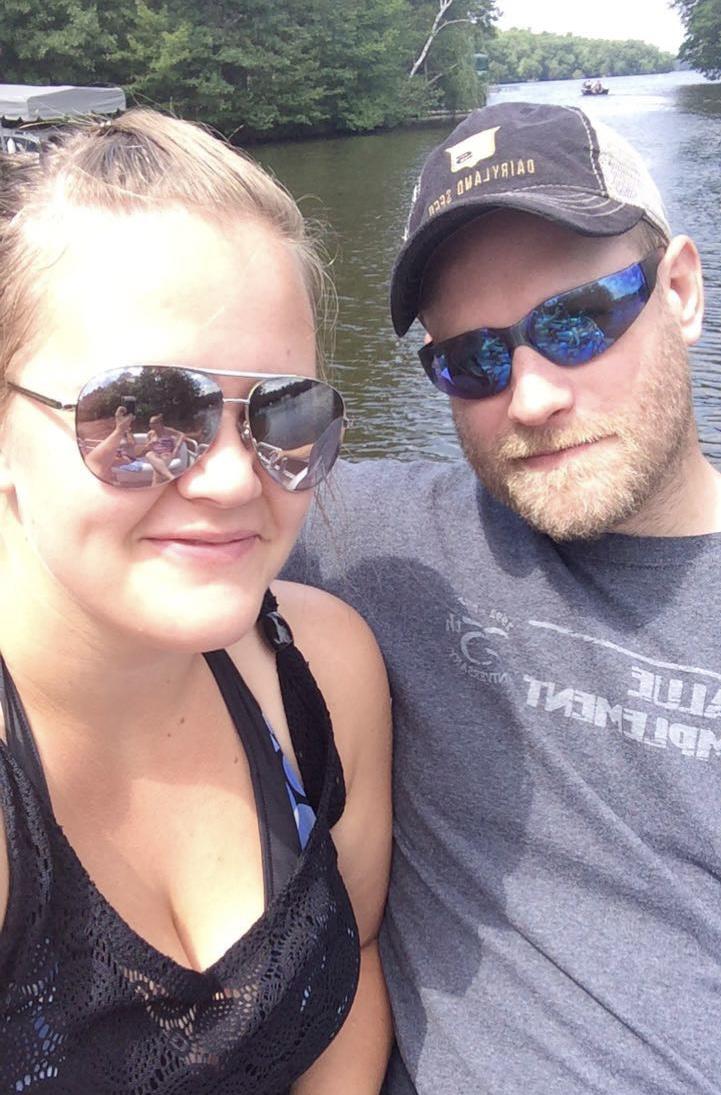On the pontoon