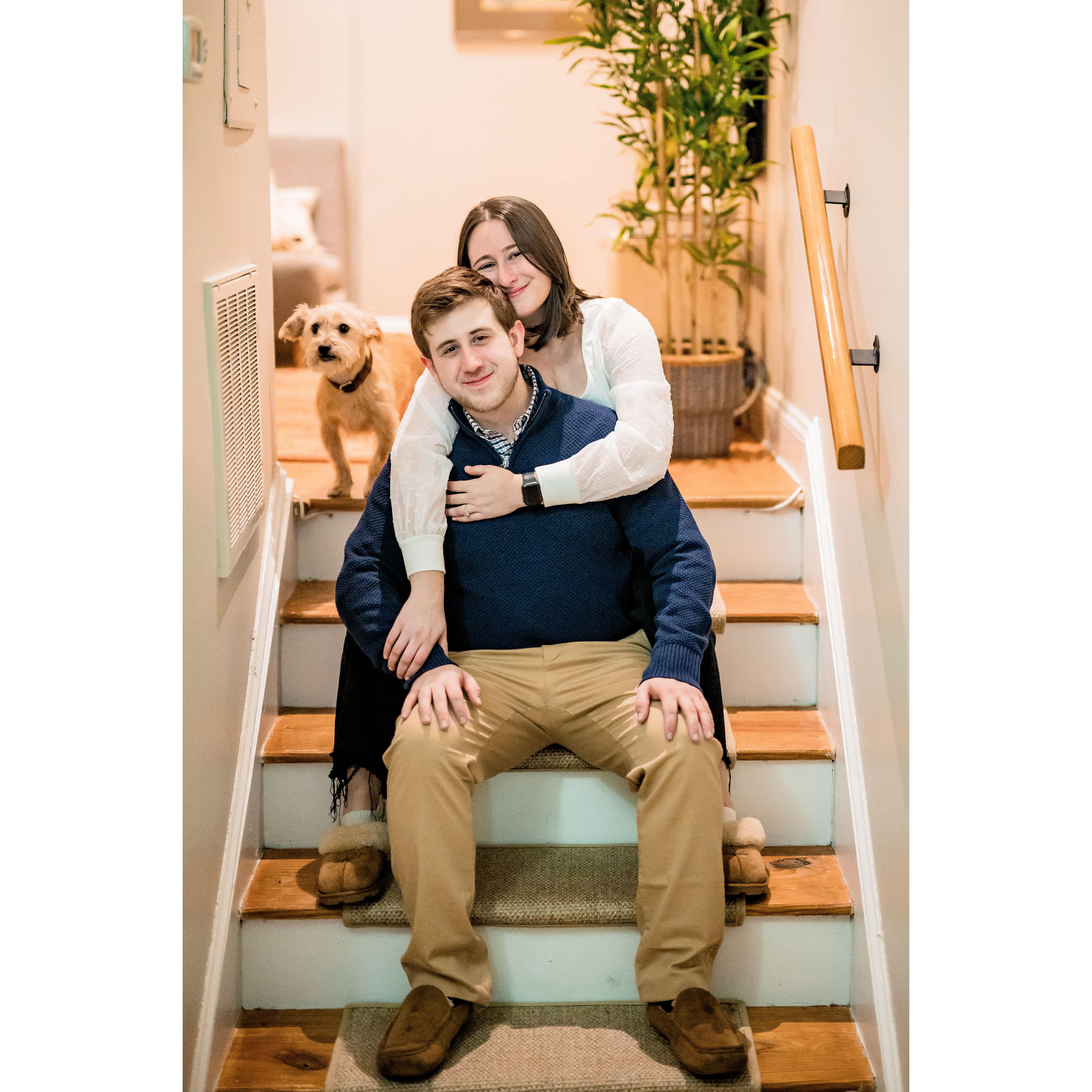 Engagement photos at home with Matt Gruber Photography