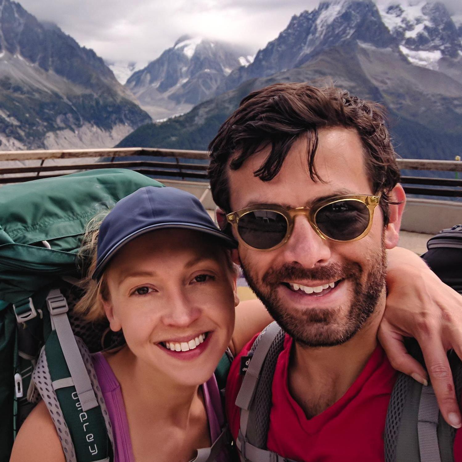 The very end of a 9-day "cheese hike" across France, Italy, and Switzerland. We climbed many mountains... and ate a lot of cheese.