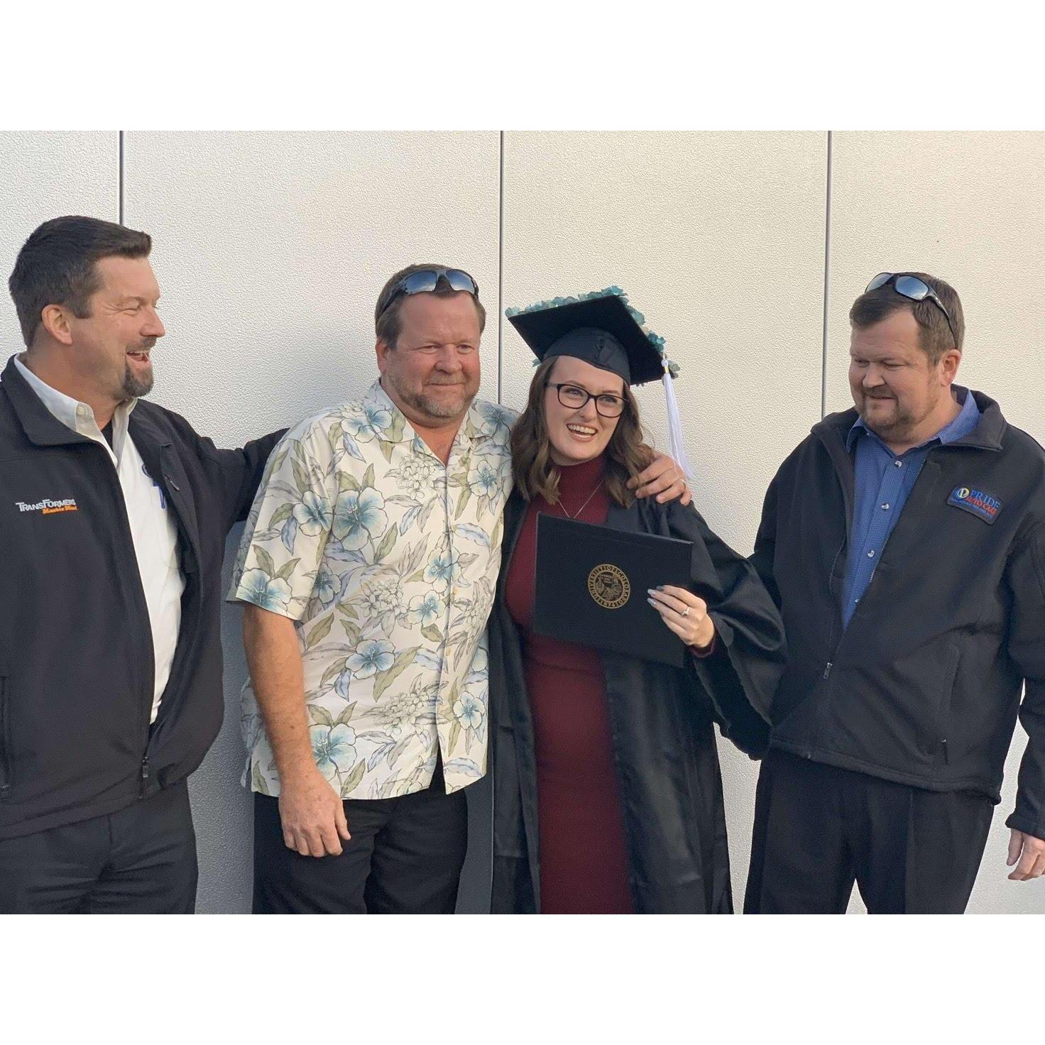 Mallory's uncles: Al, Vince, and Dwight at Mallory's graduation.