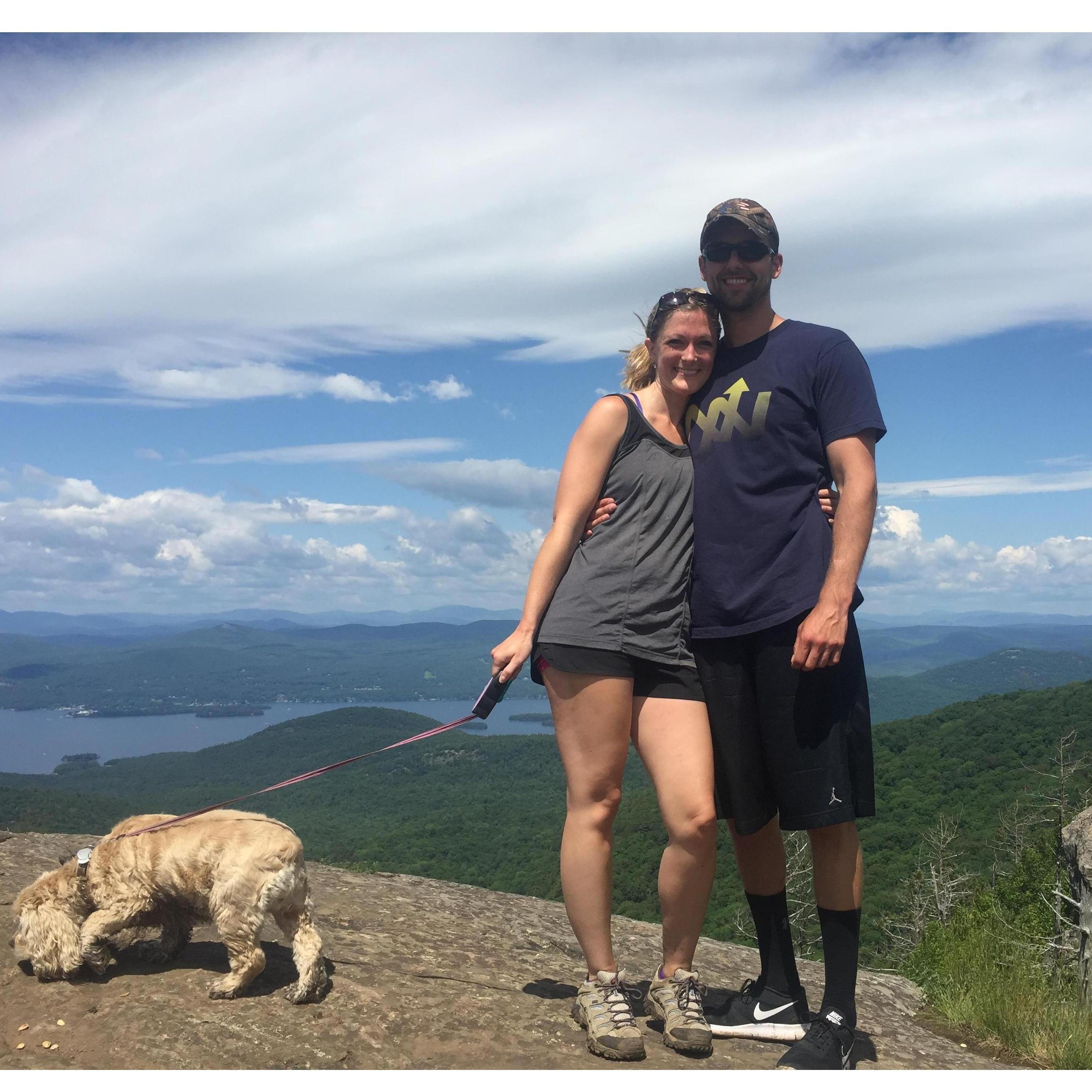 Hiking up Sleeping Beauty in Lake George