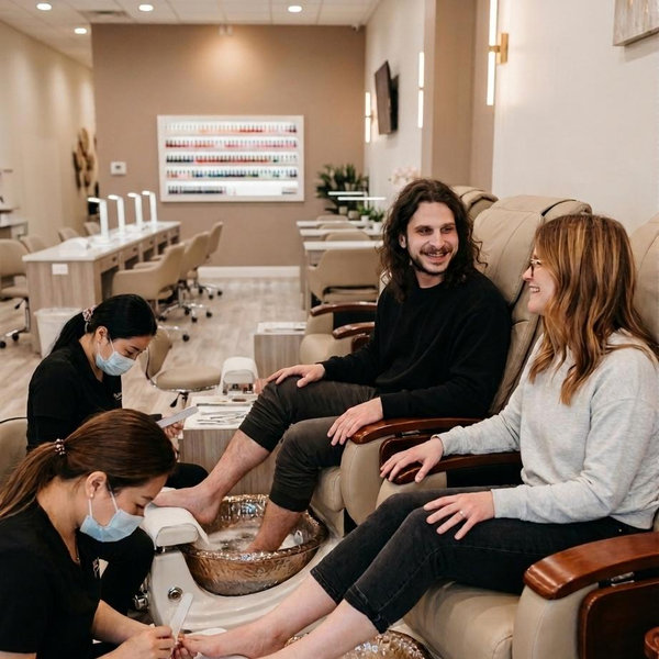 Couples Pedicure For The Wedding