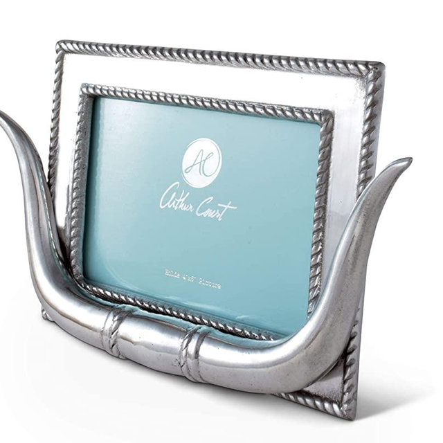 Arthur Court Designs Aluminum 4x6 Longhorn Cowboy Frame