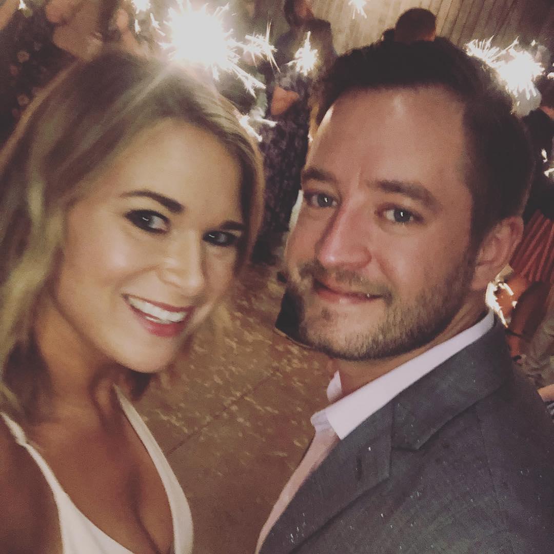 At bridesmaid Kelsey's wedding in April of 2019.